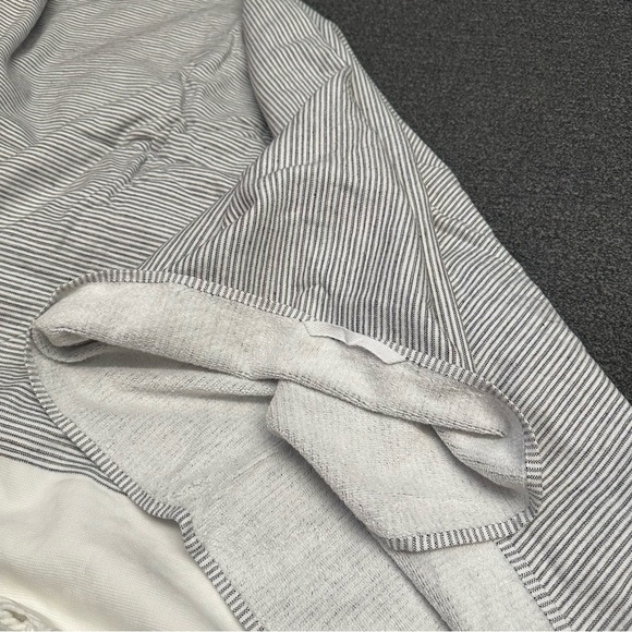 Parachute Mini Stripe Beach Towel in Black & White - Picture 4 of 5